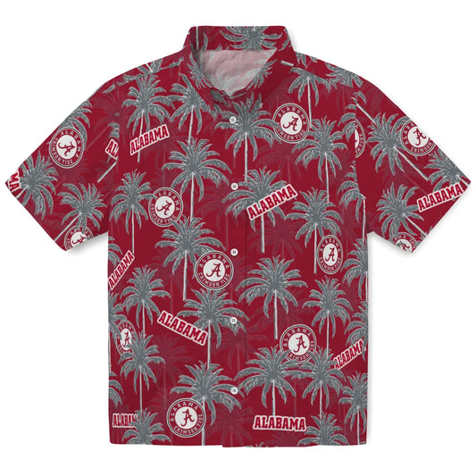 Alabama Crimson Tide Hawaiian Shirt - Palm Tree Motif | Moonbestprint