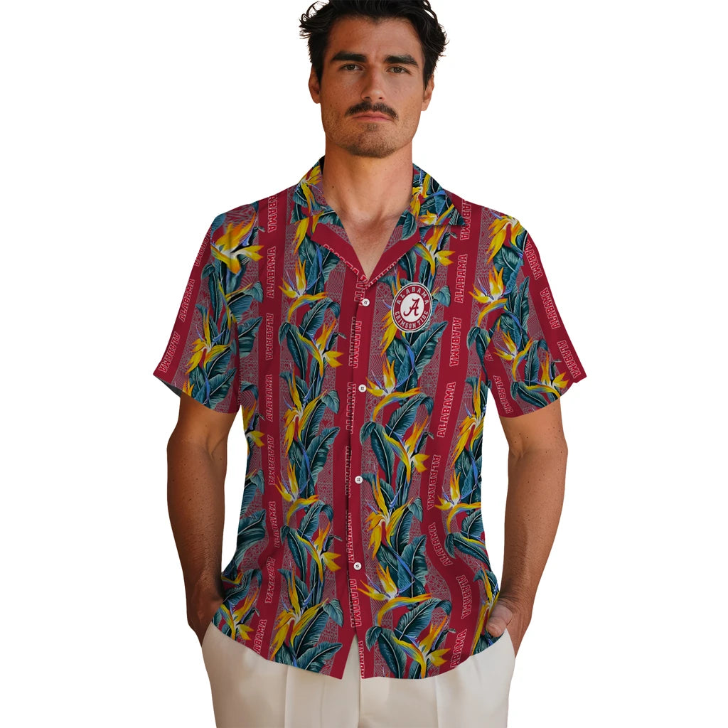 Alabama Crimson Tide Hawaiian Shirt - Paradise Vines | Moonbestprint
