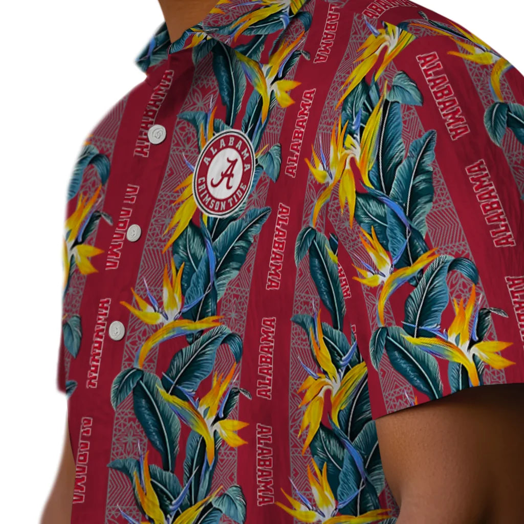 Alabama Crimson Tide Hawaiian Shirt - Paradise Vines | Moonbestprint