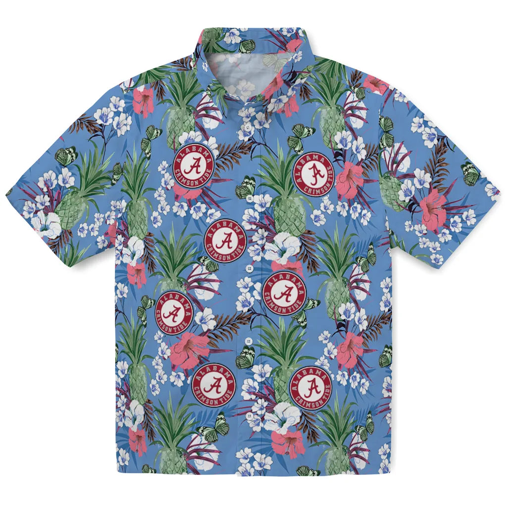 Alabama Crimson Tide Hawaiian Shirt - Pineapple Bouquet | Moonbestprint