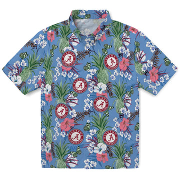 Alabama Crimson Tide Hawaiian Shirt - Pineapple Bouquet | Moonbestprint