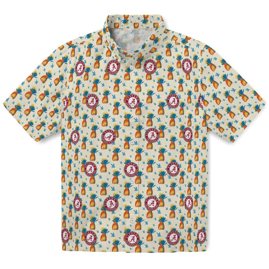 Alabama Crimson Tide Hawaiian Shirt - Pineapple Delight | Moonbestprint