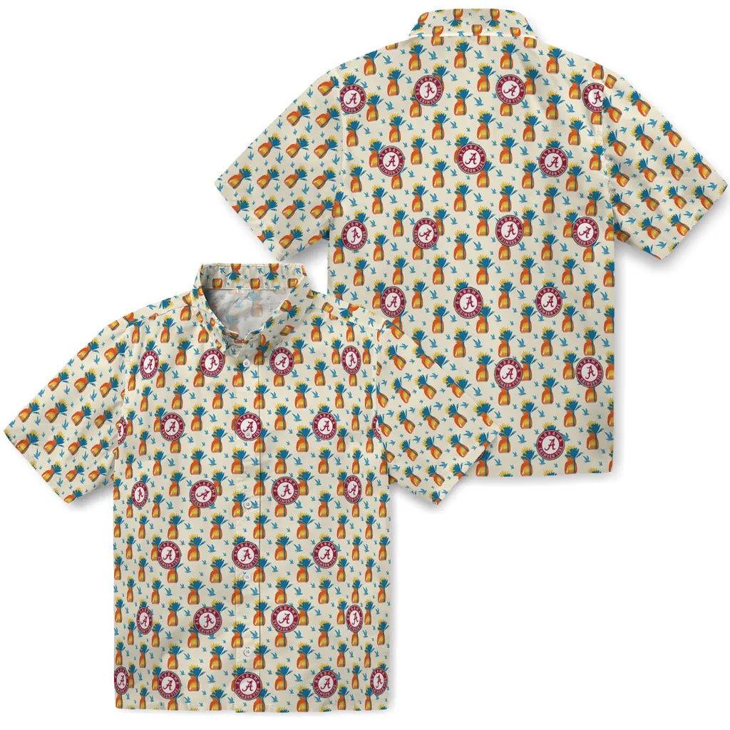 Alabama Crimson Tide Hawaiian Shirt - Pineapple Delight | Moonbestprint