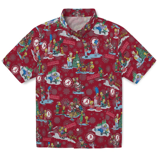 Alabama Crimson Tide Hawaiian Shirt - Simpsons Christmas | Moonbestprint