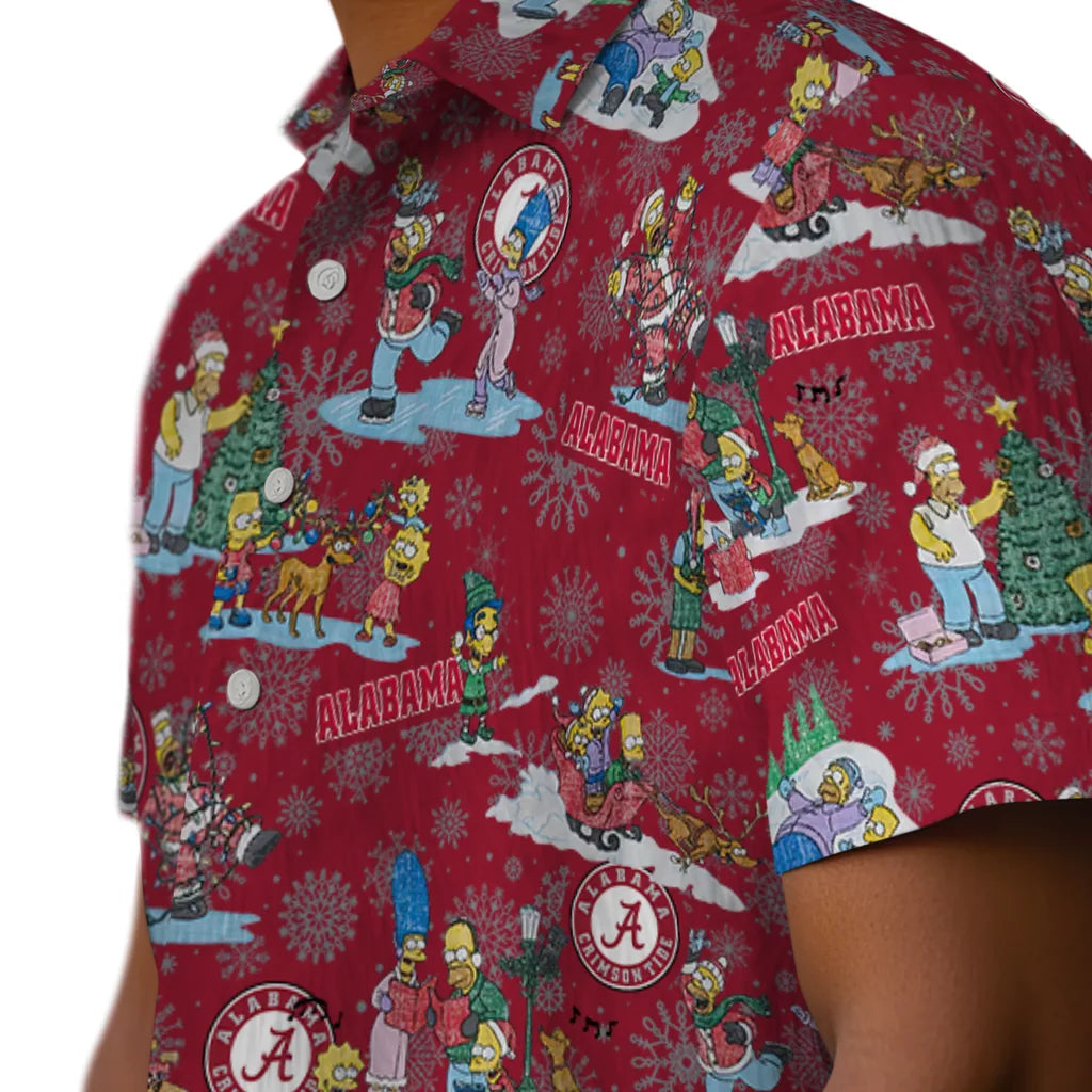 Alabama Crimson Tide Hawaiian Shirt - Simpsons Christmas | Moonbestprint
