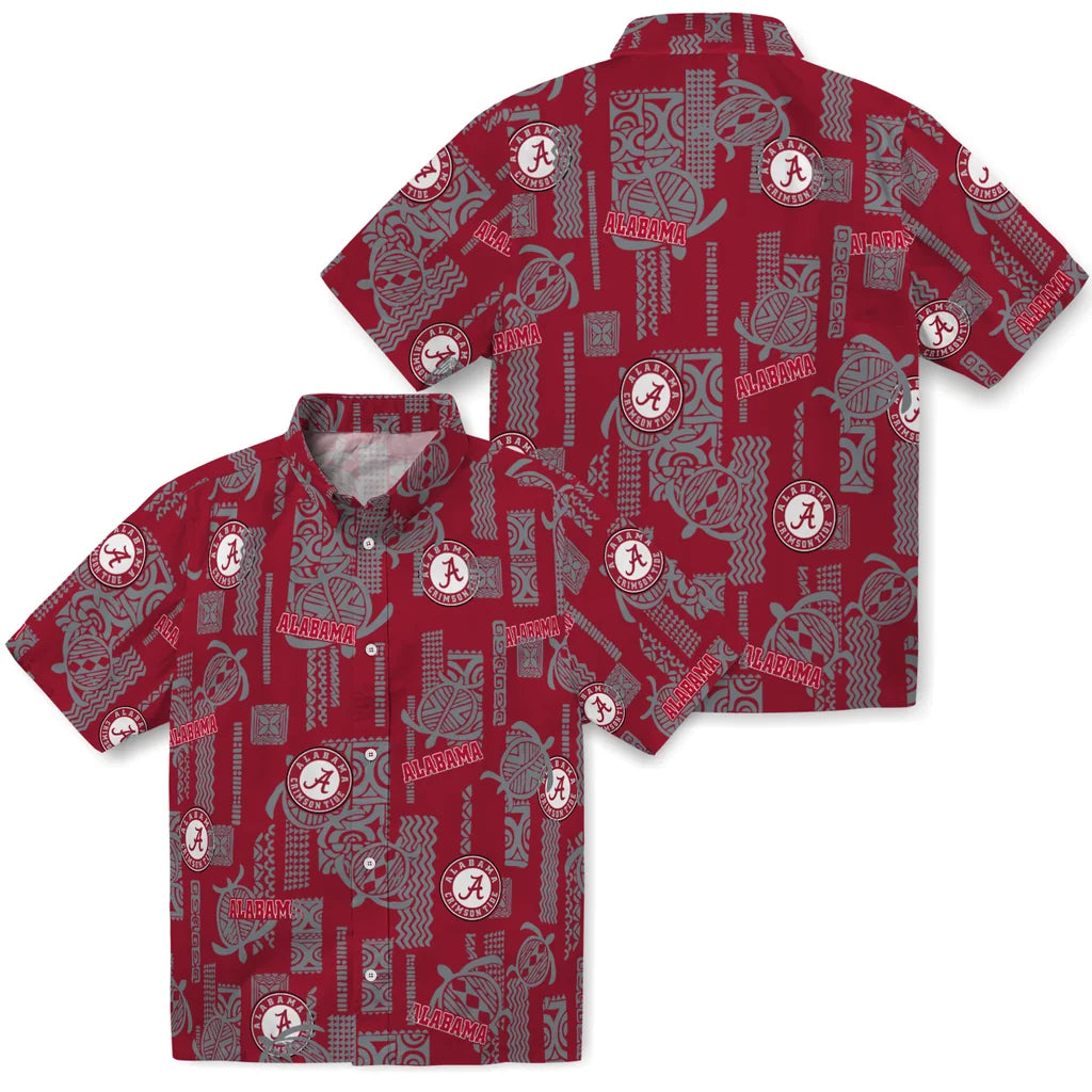 Alabama Crimson Tide Hawaiian Shirt - Turtle Lines | Moonbestprint