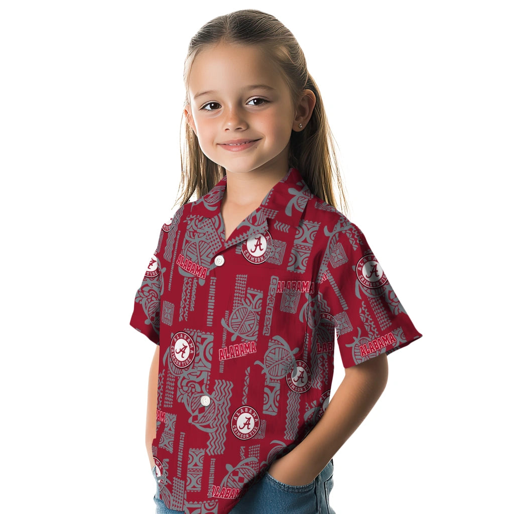 Alabama Crimson Tide Hawaiian Shirt - Turtle Lines | Moonbestprint