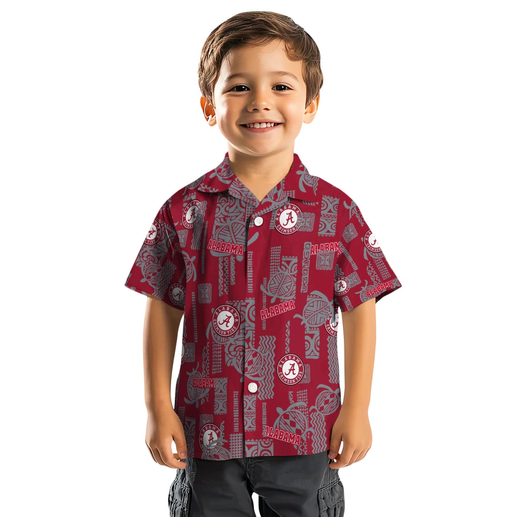 Alabama Crimson Tide Hawaiian Shirt - Turtle Lines | Moonbestprint