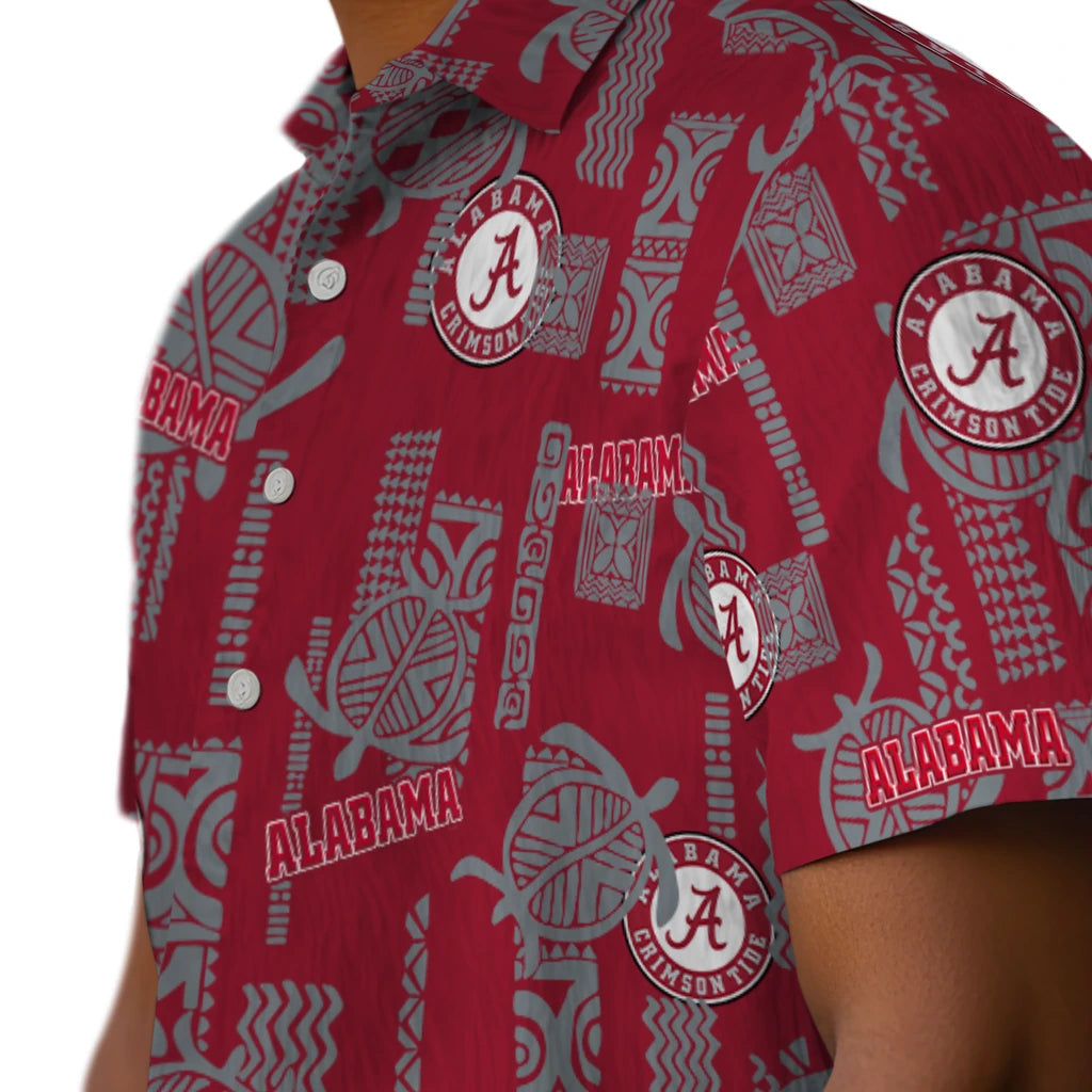 Alabama Crimson Tide Hawaiian Shirt - Turtle Lines | Moonbestprint