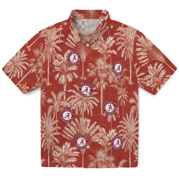 Alabama Crimson Tide Hawaiian Shirt - Vintage Palm Tree | Moonbestprint