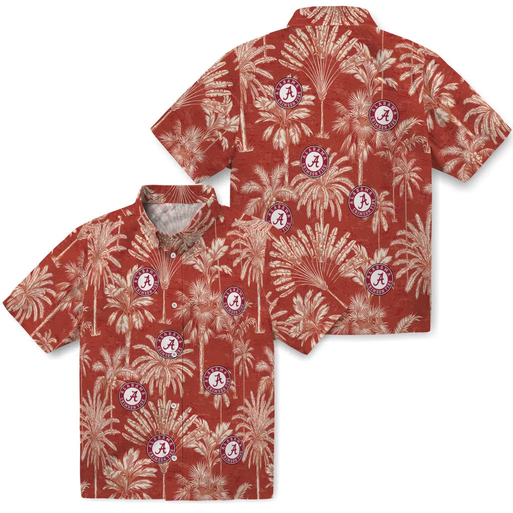 Alabama Crimson Tide Hawaiian Shirt - Vintage Palm Tree | Moonbestprint