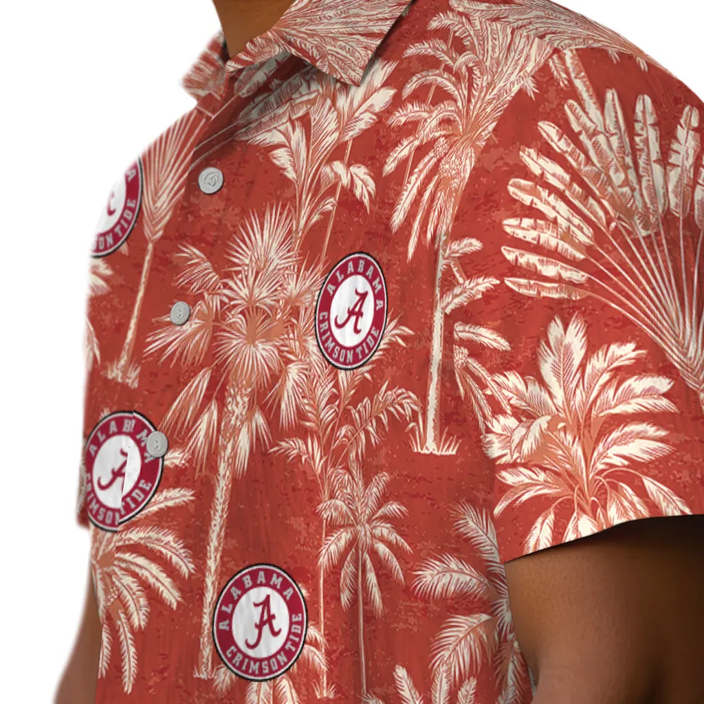 Alabama Crimson Tide Hawaiian Shirt - Vintage Palm Tree | Moonbestprint