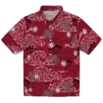 Alabama Crimson Tide Hawaiian Shirt - Wave Palm | Moonbestprint