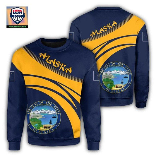 Alaska Coat Of Arms Sweater Cricket Style J5W ? Usalast