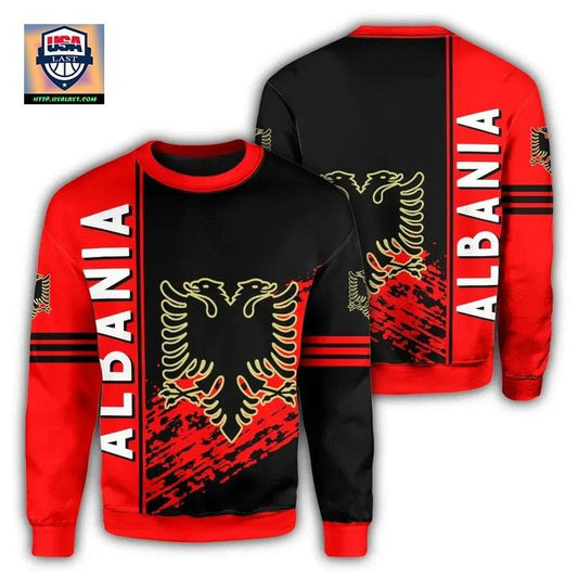Albania Coat Of Arms Sweater Quarter Style J7 ? Usalast