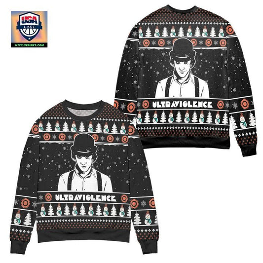 Alex A Clockwork Orange Snowman Pattern Ugly Christmas Sweater ? Usalast