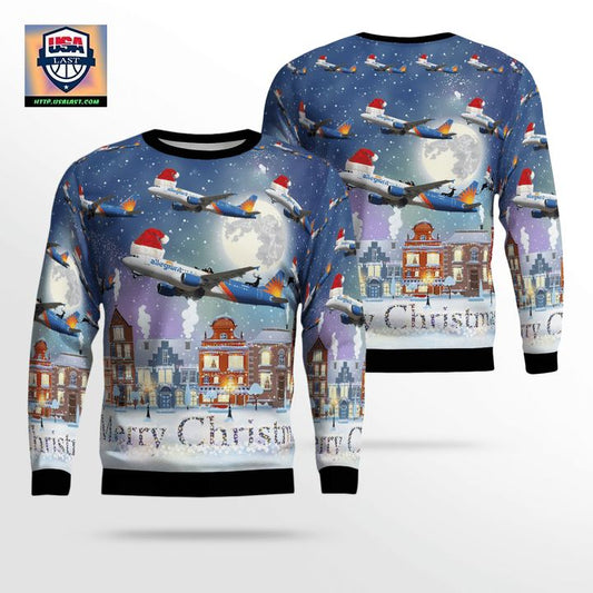 Allegiant Air Airbus A320-214 Christmas Sweater 3D ? Usalast