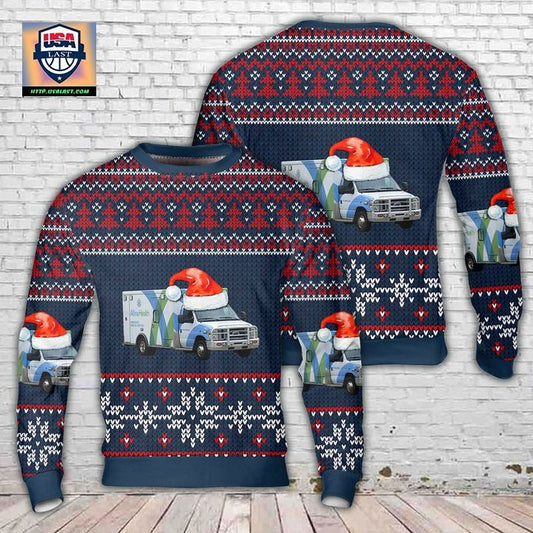 Allina Health Emergency Medical Services Saint Paul Minnesota Christmas AOP Sweater ? Usalast