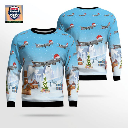 American Airlines Boeing 777-300ER Christmas Sweater 3D ? UA11 ? Usalast