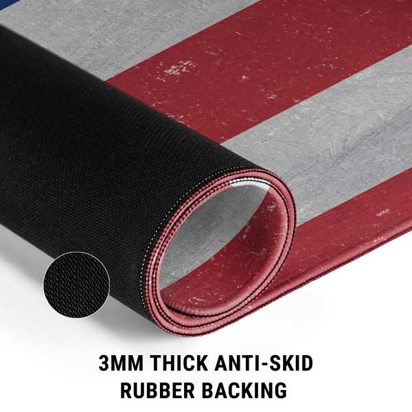 American Flag Distressed Gaming Mouse Pad Moonbestprint