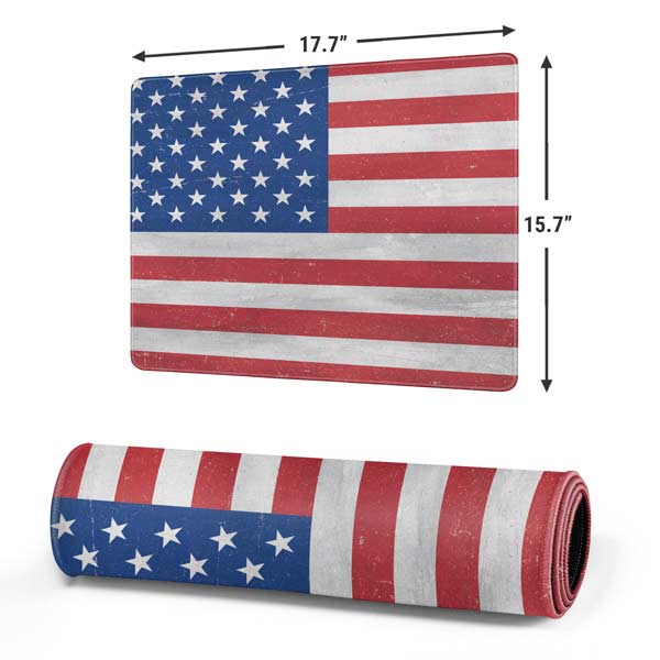 American Flag Distressed Gaming Mouse Pad Moonbestprint