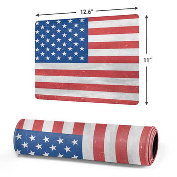 American Flag Distressed Gaming Mouse Pad Moonbestprint