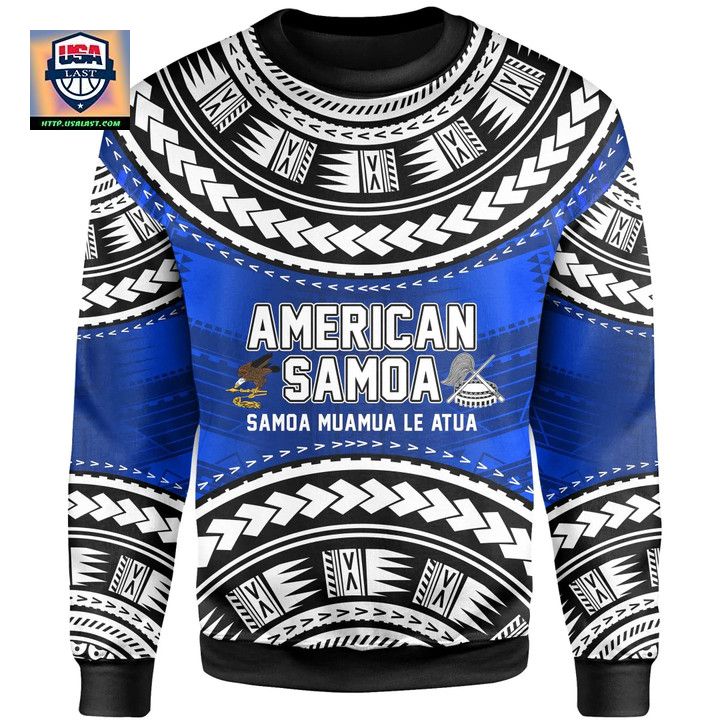 American Samoa Sweater ? Samoa Muamua Le Atua Knitted Long-Sleeved Sweater A7 ? Usalast