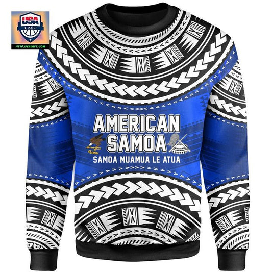 American Samoa Sweater ? Samoa Muamua Le Atua Knitted Long-Sleeved Sweater A7 ? Usalast