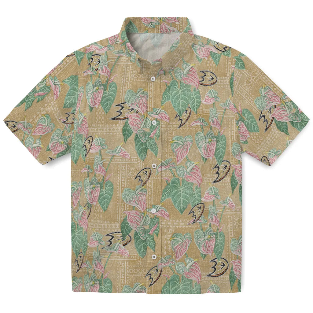 Anaheim Ducks Hawaiian Shirt - Anthurium Overlay – Moonbestprint