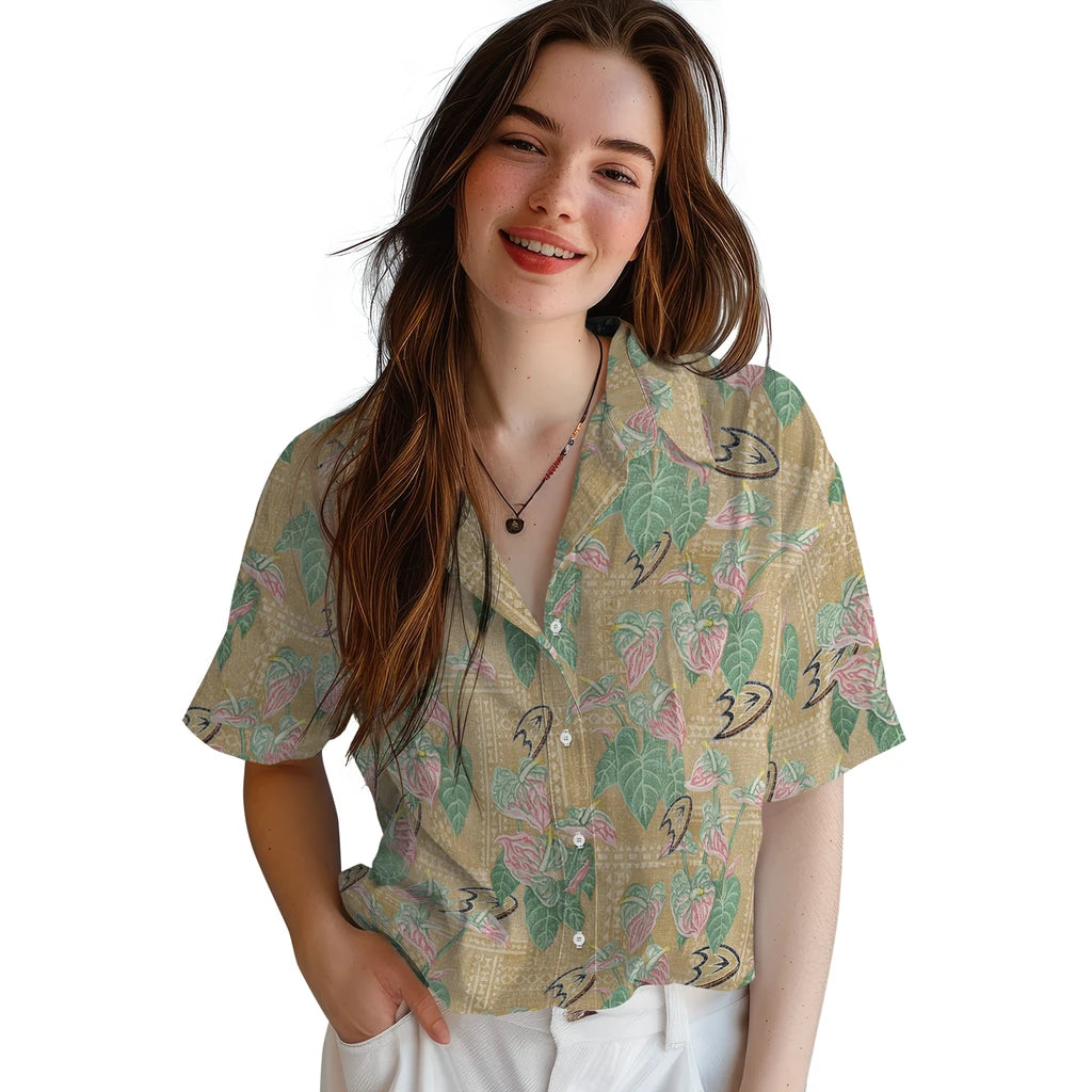 Anaheim Ducks Hawaiian Shirt - Anthurium Overlay – Moonbestprint