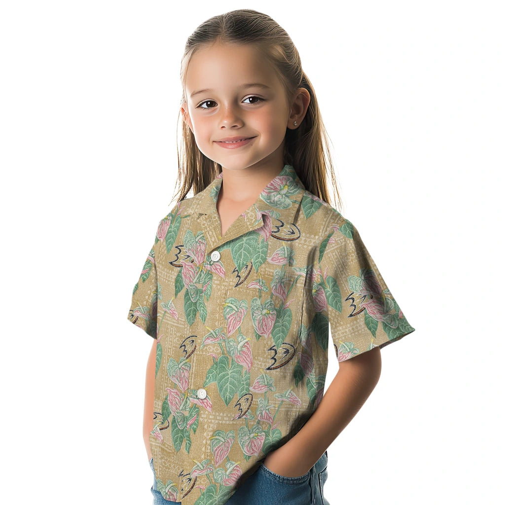 Anaheim Ducks Hawaiian Shirt - Anthurium Overlay – Moonbestprint