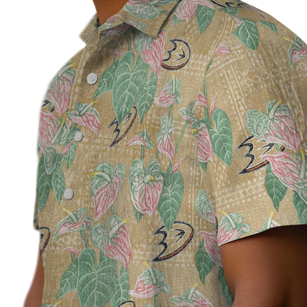 Anaheim Ducks Hawaiian Shirt - Anthurium Overlay – Moonbestprint