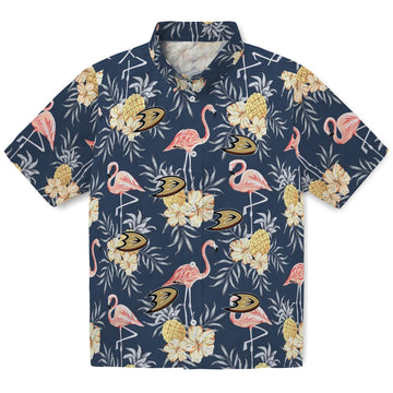 Anaheim Ducks Hawaiian Shirt - Flamingo Hibiscus – Moonbestprint