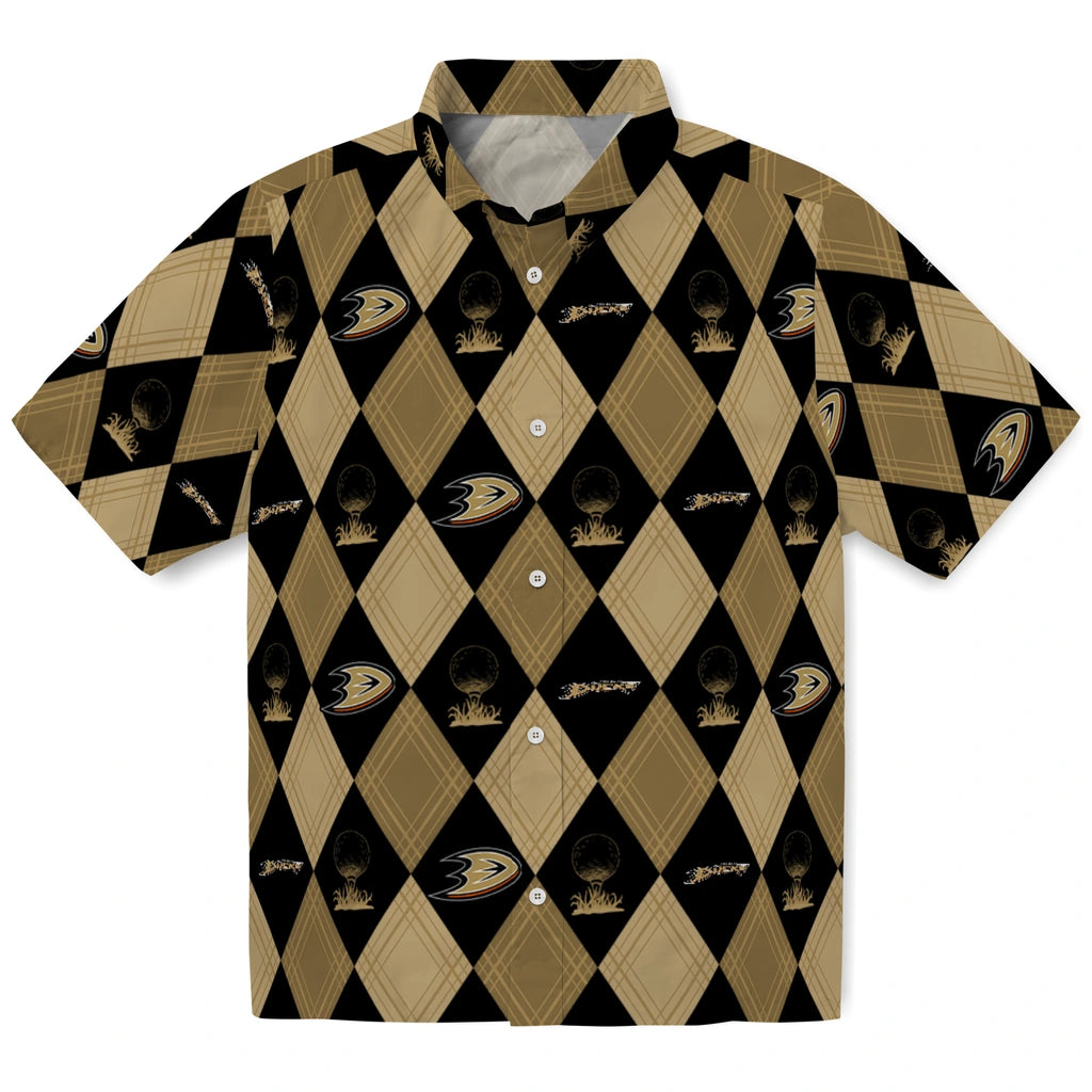 Anaheim Ducks Hawaiian Shirt - Golfing Plaid – Moonbestprint