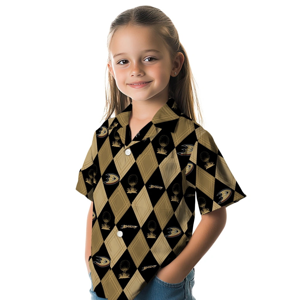 Anaheim Ducks Hawaiian Shirt - Golfing Plaid – Moonbestprint