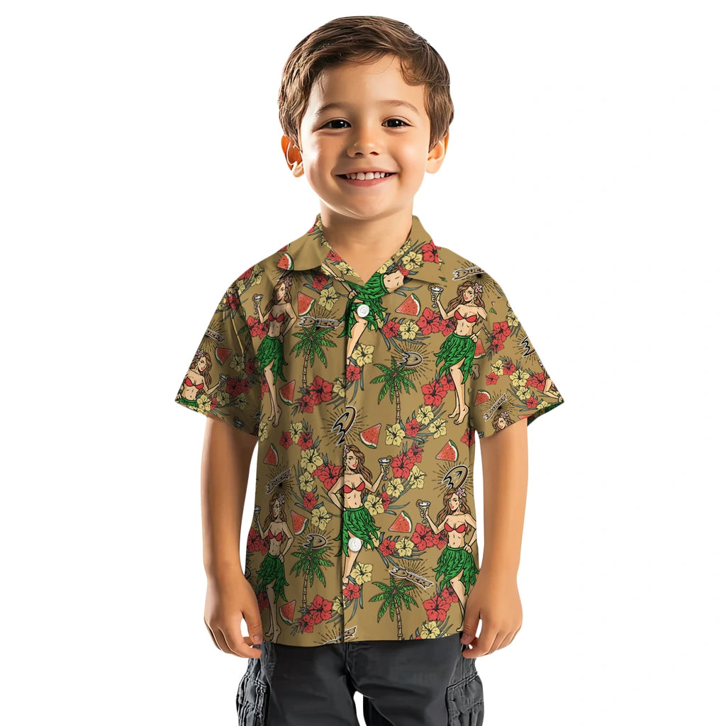 Anaheim Ducks Hawaiian Shirt - Hawaiian Girls Design – Moonbestprint