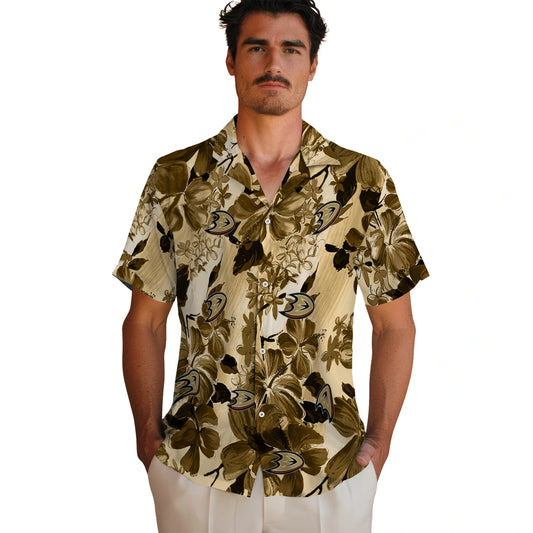 Anaheim Ducks Hawaiian Shirt - Hibiscus Arrangement – Moonbestprint