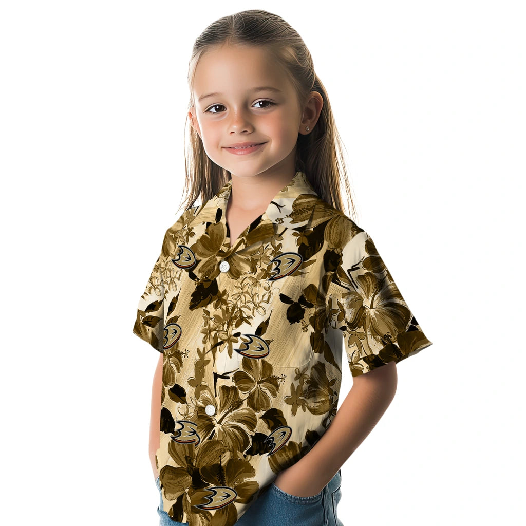 Anaheim Ducks Hawaiian Shirt - Hibiscus Arrangement – Moonbestprint
