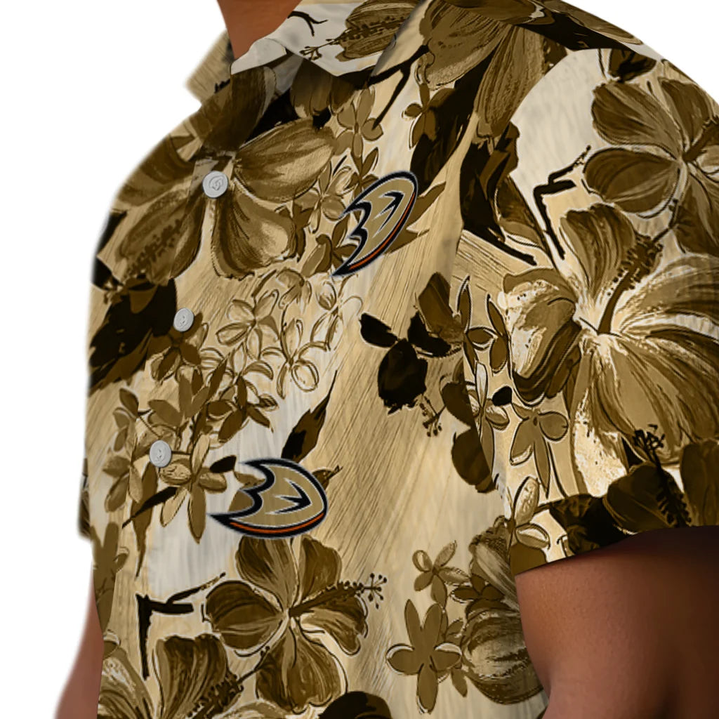 Anaheim Ducks Hawaiian Shirt - Hibiscus Arrangement – Moonbestprint