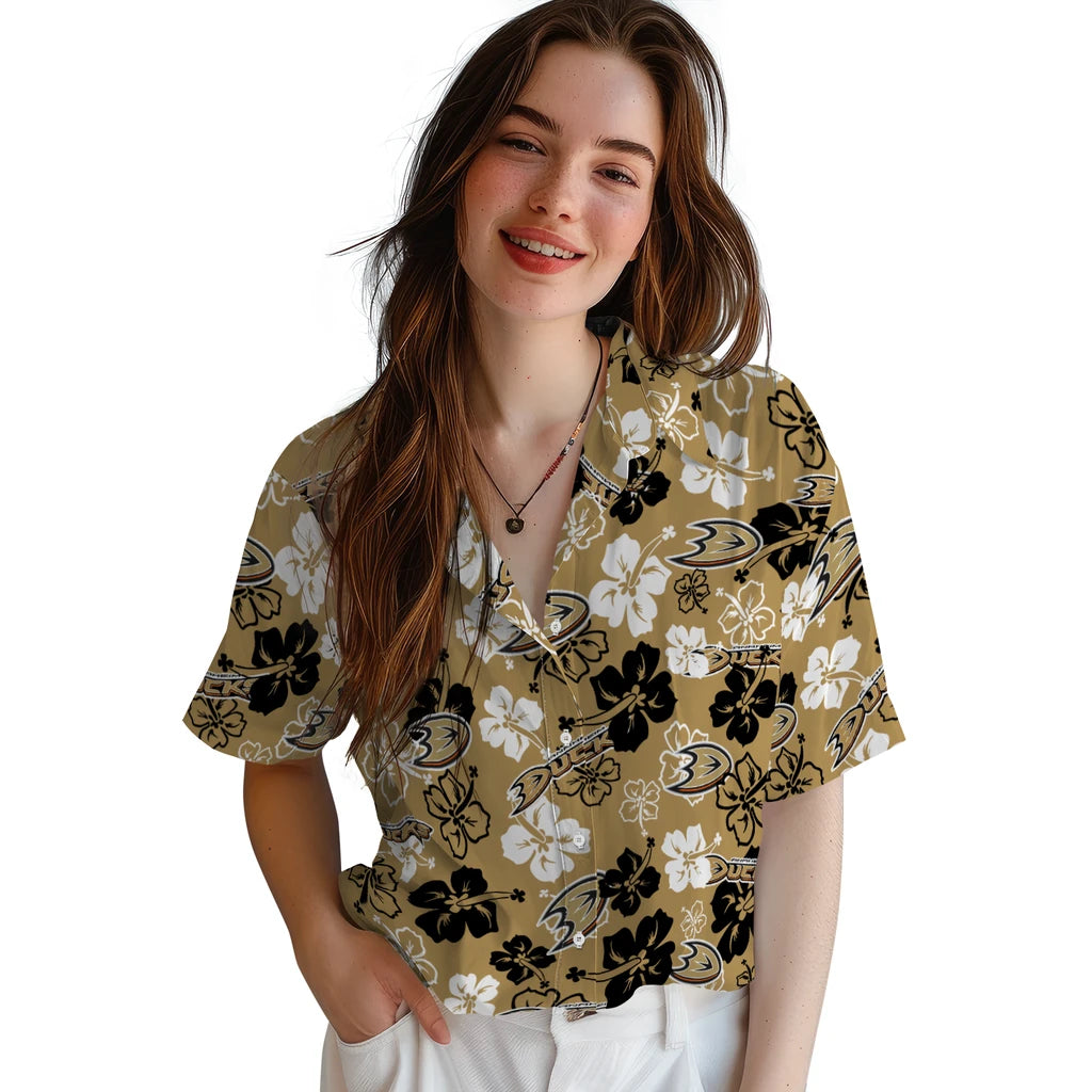 Anaheim Ducks Hibiscus Bloom Hawaiian Shirt – Moonbestprint