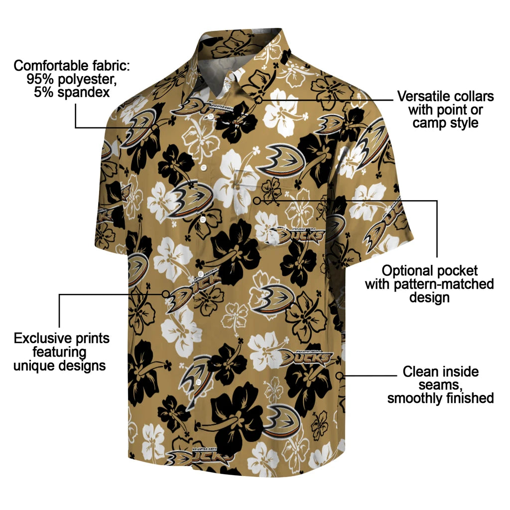 Anaheim Ducks Hibiscus Bloom Hawaiian Shirt – Moonbestprint