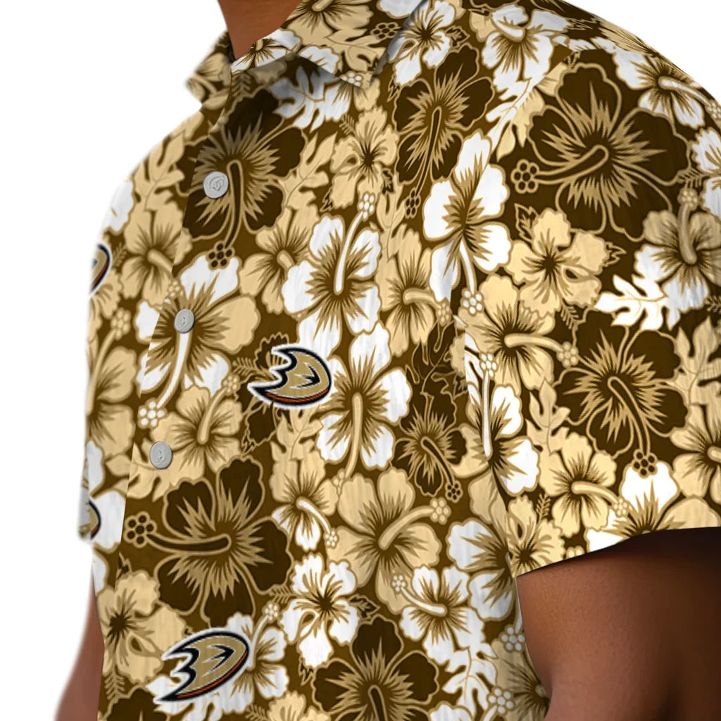 Anaheim Ducks Hawaiian Shirt - Hibiscus Blooms – Moonbestprint