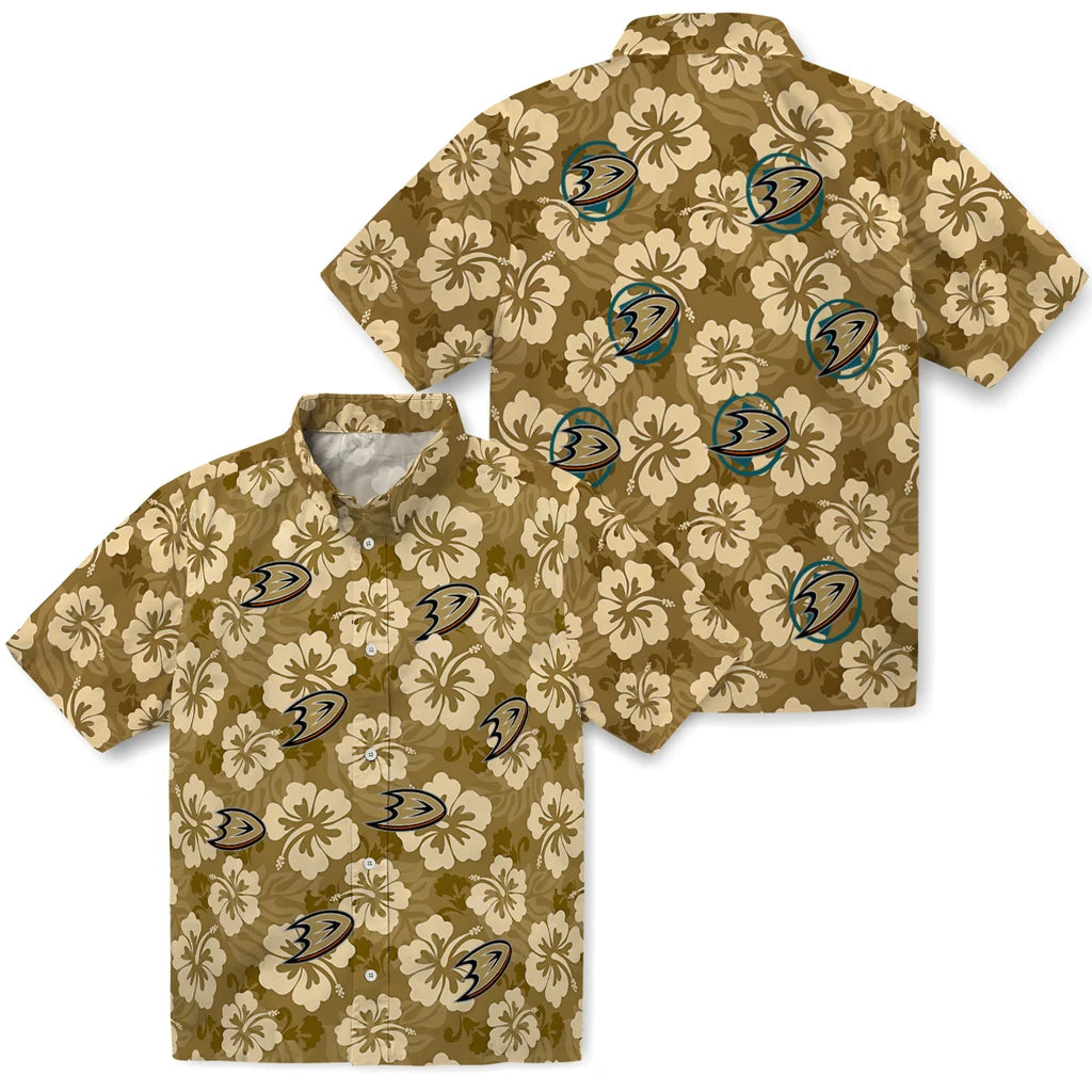 Anaheim Ducks Hawaiian Shirt - Hibiscus Cluster – Moonbestprint