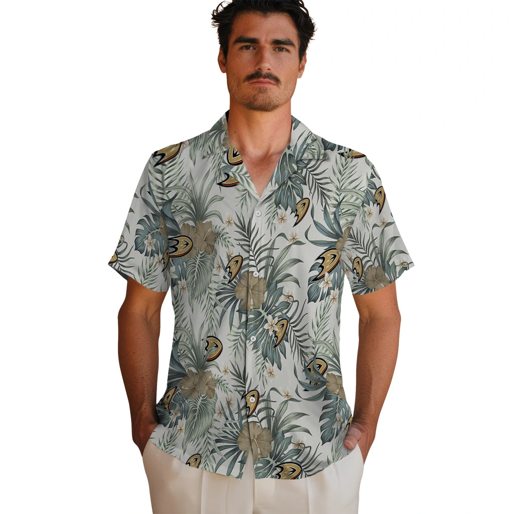 Anaheim Ducks Hawaiian Shirt - Hibiscus Designs – Moonbestprint