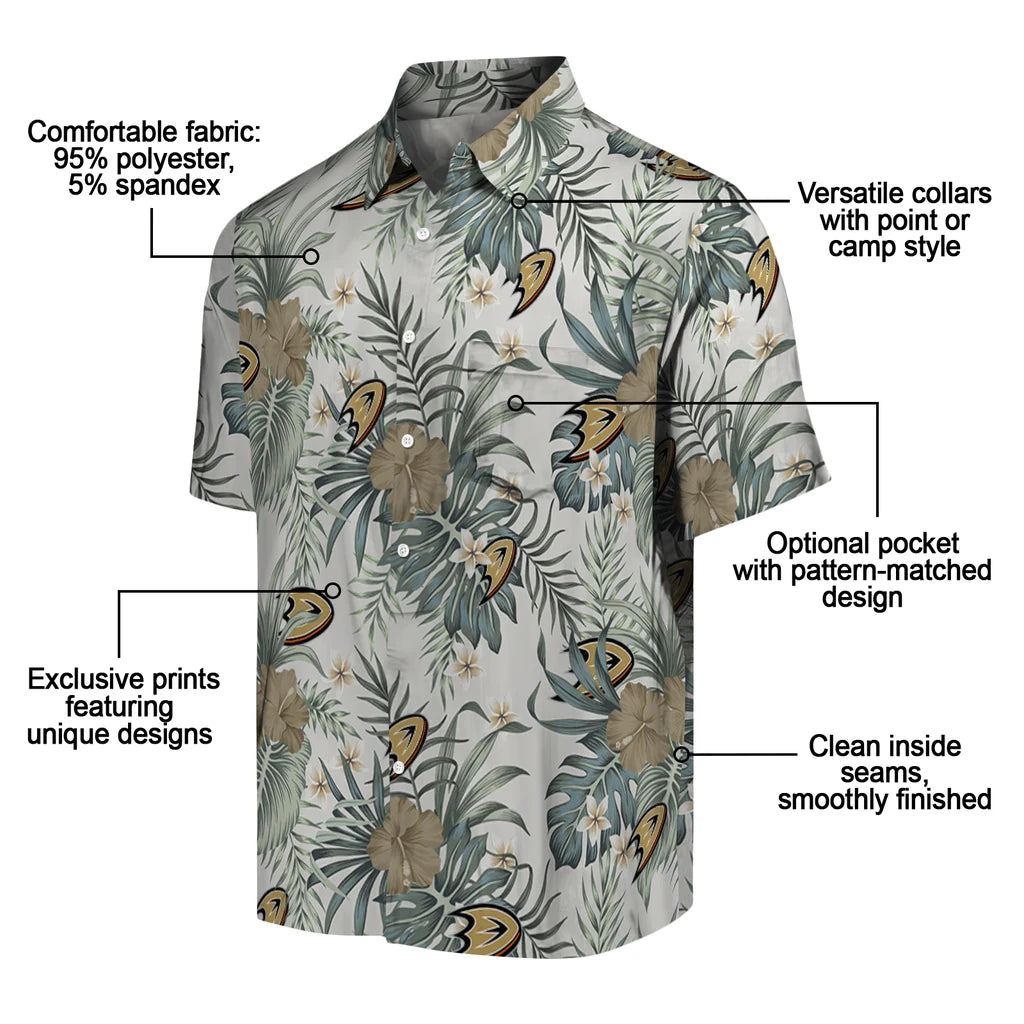 Anaheim Ducks Hawaiian Shirt - Hibiscus Designs – Moonbestprint