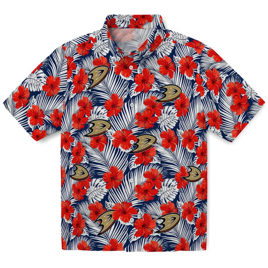 Anaheim Ducks Hawaiian Shirt - Hibiscus Fiesta - Moonbestprint