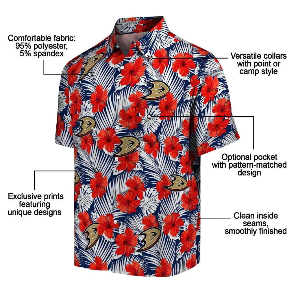 Anaheim Ducks Hawaiian Shirt - Hibiscus Fiesta – Moonbestprint