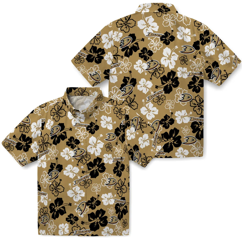 Anaheim Ducks Hawaiian Shirt - Hibiscus Flower Design – Moonbestprint