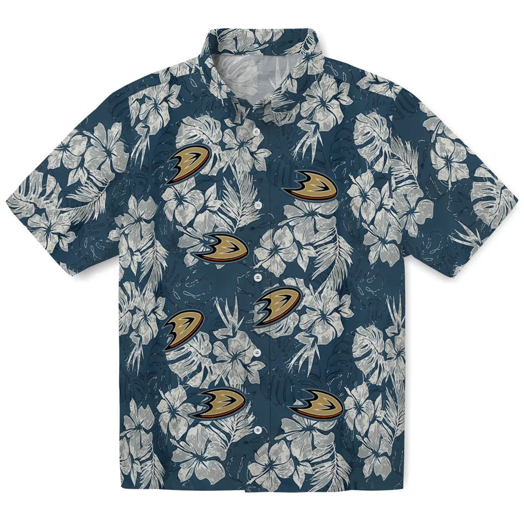 Anaheim Ducks Hawaiian Shirt - Hibiscus Flowers – Moonbestprint