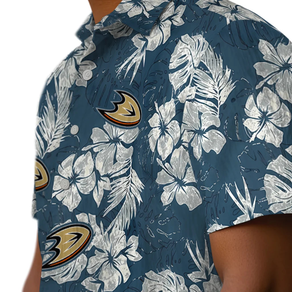 Anaheim Ducks Hawaiian Shirt - Hibiscus Flowers – Moonbestprint